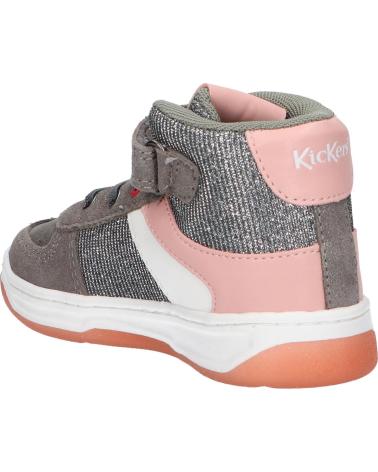 Sneaker KICKERS  für Mädchen und Junge 910870-30 KICKALIEN SUEDE  123 GRIS ROSE A