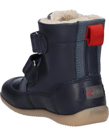 girl and boy boots KICKERS 909770-10 BAMAKRATCH CUIR  10 MARINE