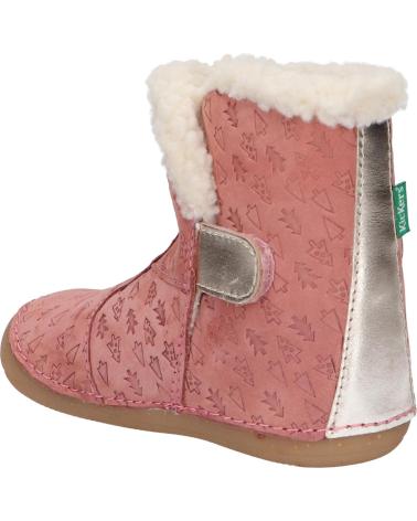 girl boots KICKERS 909740-10 SO WINDY NUBUCK  132 ROSE OR FANTAIS