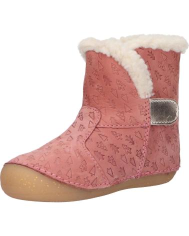 Stivali KICKERS  per Bambina 909740-10 SO WINDY NUBUCK  132 ROSE OR FANTAIS