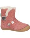 girl boots KICKERS 909740-10 SO WINDY NUBUCK  132 ROSE OR FANTAIS