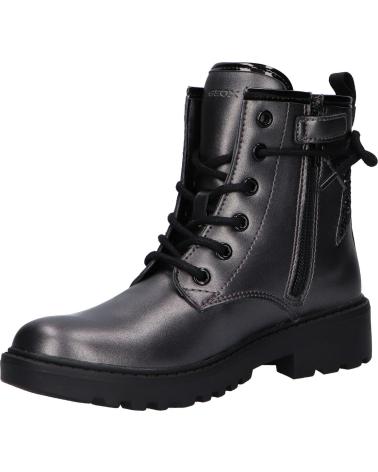 girl boots GEOX J9420G 0NFEW J CASEY  C0062 DK GREY-BLACK