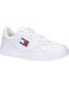 Sneaker TOMMY HILFIGER  für Damen und Mädchen EN0EN01723 RETRO BASKET WMN ESS  YBR WHITE