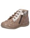 Chaussures KICKERS  pour Fille et Garçon 879058-10 BONZIP-2 NUBUCK LEAVE  123 TAUPE OR IMPRIM