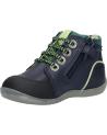 Schuhe KICKERS  für Mädchen und Junge 878610-10 BINS DINO CUIR QUADRO  101 MARINE VERT NOI