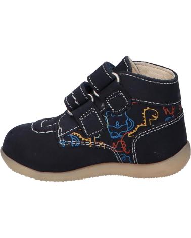 Schuhe KICKERS  für Mädchen und Junge 910352-10 BONKRO-2 GOLF NUBUCK PRINT  103 MARINE DINOS