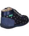 Chaussures KICKERS  pour Fille et Garçon 879058-10 BONZIP-2 NUBUCK LEAVE  103 MARINE IMPRIME