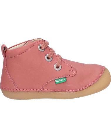 Chaussures KICKERS  pour Fille 829685-10 SONIZA CUIR SHEEP CFMF  132 ROSE ANTIQUE