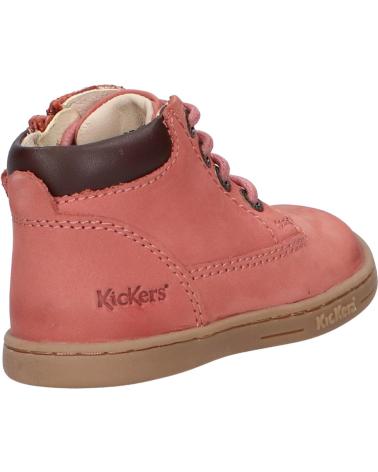 girl Mid boots KICKERS 537938-30 TACKLAND GOLF NUBUCK  131 ROSE CLAIR