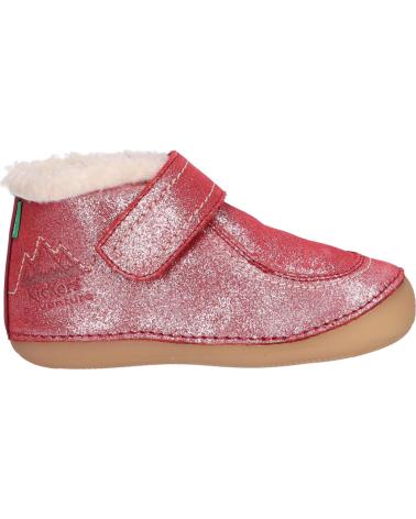 girl Mid boots KICKERS 878500-10 SOMOONS CUIR COW GLITTER  131 ROSE GLITTER