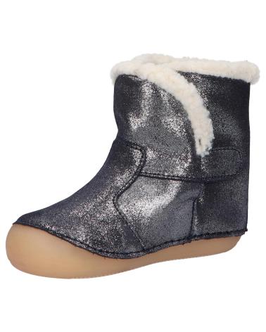 Bottines KICKERS  pour Fille 878490-10 SOBOOTY CUIR COW GLITTER  101 MARINE GLITTER