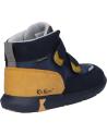 girl and boy Mid boots KICKERS 878780-10 JUNIBO NYLON TEXTILE  103 MARINE JAUNE