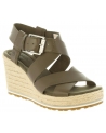 Woman Sandals TIMBERLAND A1MTA NICE  OLIVE FULL-GRAIN