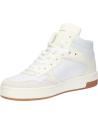 Woman sports shoes CALVIN KLEIN YW0YW00877 CUPSOLE MID LTH MONO  02X IVORY-BRIGHT WHITE