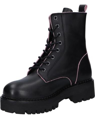 Woman boots TOMMY HILFIGER EN0EN01997 JEANS PIPING BOOT  OGO BLACK-FROSTED PINK