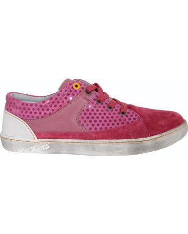 Schuhe KICKERS  für Mädchen und Junge 469382-30 LYLIAN  FUCHSIA IMPRIME