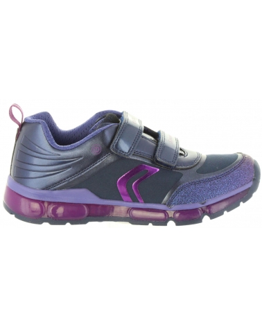 girl sports shoes GEOX J8445A 0AJAU J ANDROID  C4269 NAVY-PURPLE
