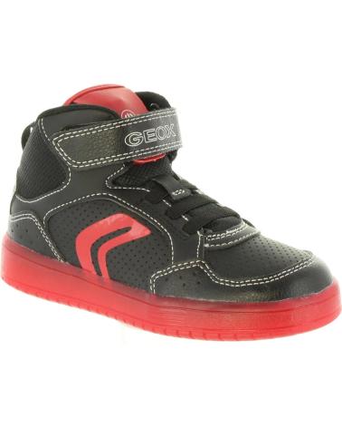 boy sports shoes GEOX J825PC 0BCBU J KOMMODOR  C0048 BLACK-RED