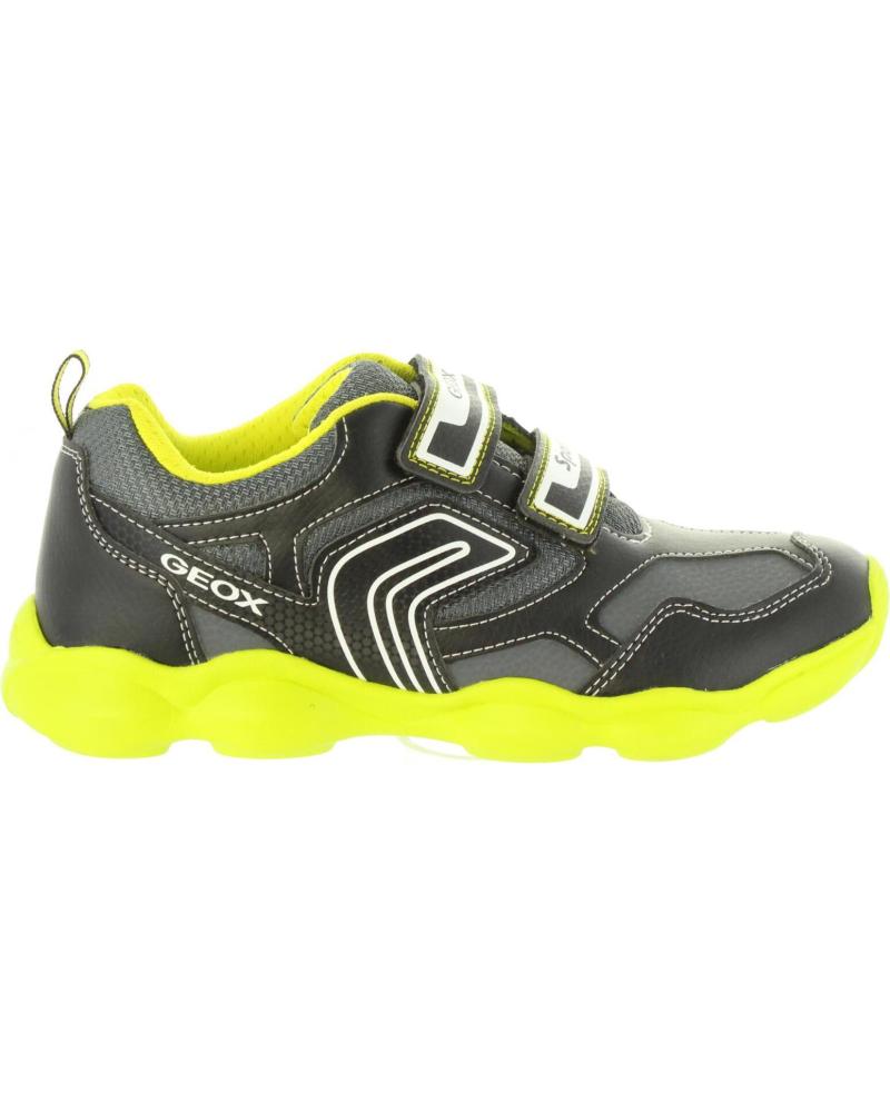 boy sports shoes GEOX J844BA 0BU11 J MUNFREY  C0802 BLACK-LIME