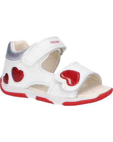 Sandales GEOX  pour Fille B350YD 085KC B S TAPUZ  C0050 WHITE-RED