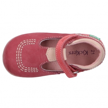 girl and boy shoes KICKERS 413124-10 BABYFRESH  132 ROSE FONCE