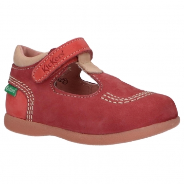 girl and boy shoes KICKERS 413124-10 BABYFRESH  132 ROSE FONCE