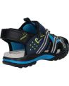 boy and Man and girl Sandals GEOX J920RB 0ME14 J BOREALIS  C0064 BLUE-BLACK