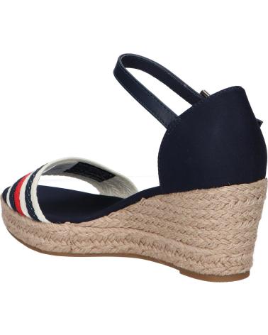 Woman Sandals TOMMY HILFIGER FW0FW07078 MID WEDGE CORPORATE  DW6 SPACE BLUE