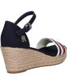 Woman Sandals TOMMY HILFIGER FW0FW07078 MID WEDGE CORPORATE  DW6 SPACE BLUE