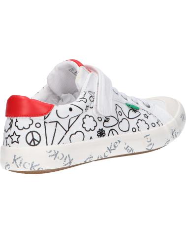 girl and boy Trainers KICKERS 860867-30 GODY CANVAS  31 BLANC IMP