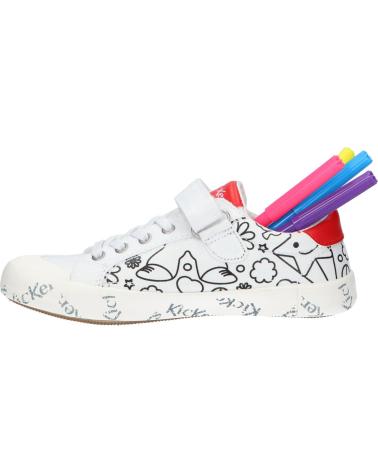 Sneaker KICKERS  für Mädchen und Junge 860867-30 GODY CANVAS  31 BLANC IMP