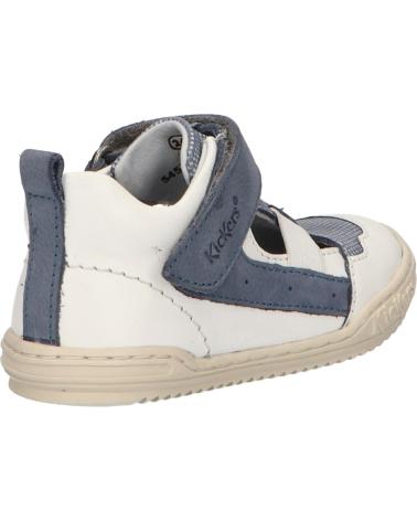 boy shoes KICKERS 545222-10 JASON  33 BLANC BLEU