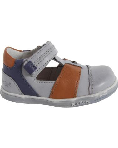 Schuhe KICKERS  für Junge 413540-10 TROPICALI  GRIS BLEU
