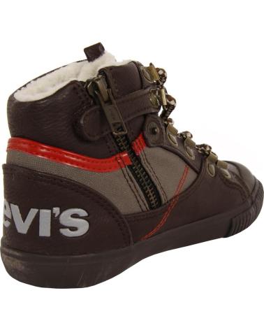 boy Mid boots LEVIS 380920-40 HOLDER  MARRON FONCE