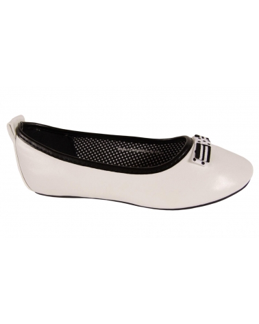 girl Flat shoes Flower Girl 221470-B4020  WHITE-BLACK