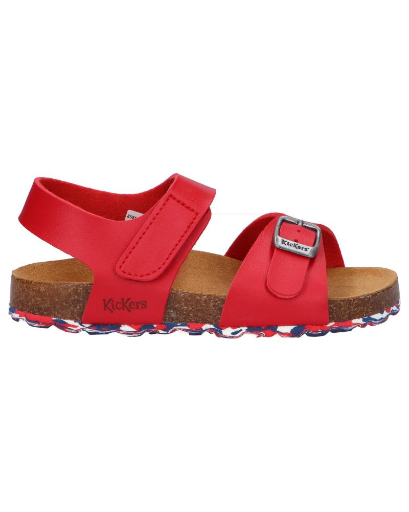 Woman and girl and boy Sandals KICKERS 858543-30 SUNKRO  4 ROUGE
