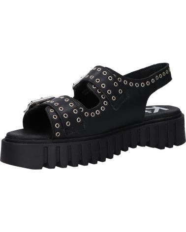 Woman and girl Sandals KICKERS 931531-50 KICK FALK SOFT COW LEATHER  8 NOIR